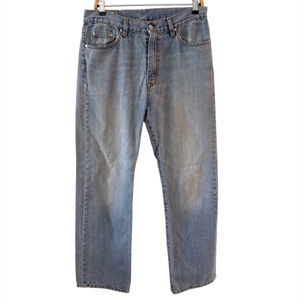 Lacoste Mens Sz 42 Straight Leg Light Wash Blue Denim Jeans Size 33x30‎